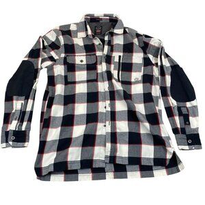 Wrangler Men's Plaid Long Sleeve Shirt Medium ATG All Terrain Gear with Zipper